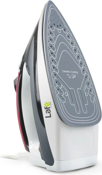 Hekur me avull Lafe LAF02b, 2200W, Qeramik, Zi/Kuq