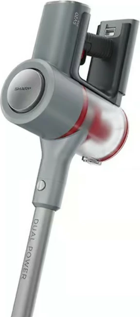 Fshesë me korrent vertikale Sharp VC-SV20AEU-S, pa kabllo, 2 bateri, HEPA H13, Argjendi