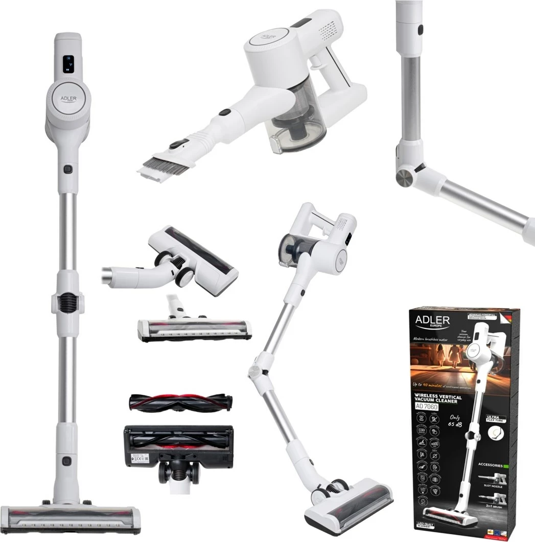 Fshesë elektrike Adler AD 7060, pa qese, e bardhë