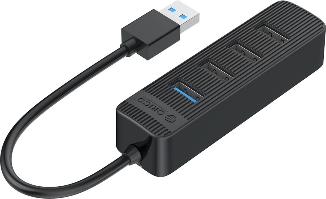 Kasë Orico TWU32-4A, 1x USB-A 3.1 + 3x USB-A 2.0 + USB-C 5V/3A, e zezë