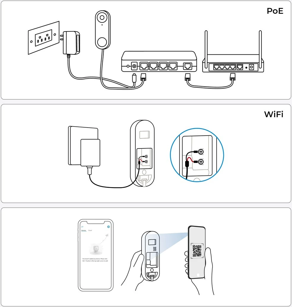 Zile dere me video Reolink D340W, 5MP, Wi-Fi 2.4/5 GHz, me chime, Detektim personash, Dy-drejtim audio, E zezë