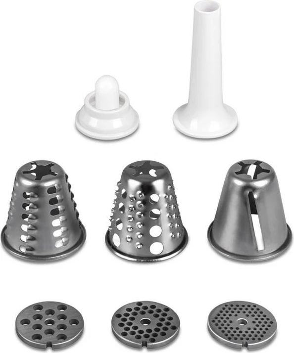 Makineri bluarëse mishi dhe prerëse perimesh Eldom M200ZT, 400W, gri/bardhë, set aksesorësh