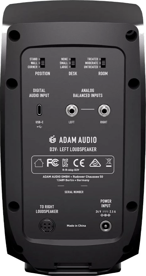Monitorë studio ADAM AUDIO D3V, të zi, çift