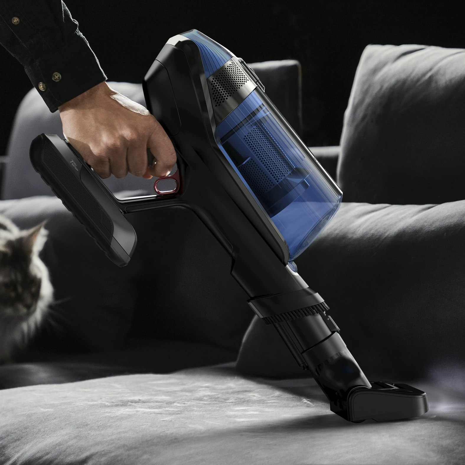 Fshesë me korrent pa kabllo Rowenta X-Force Flex 12.60 Aqua RH98C0WO, blu/zezë