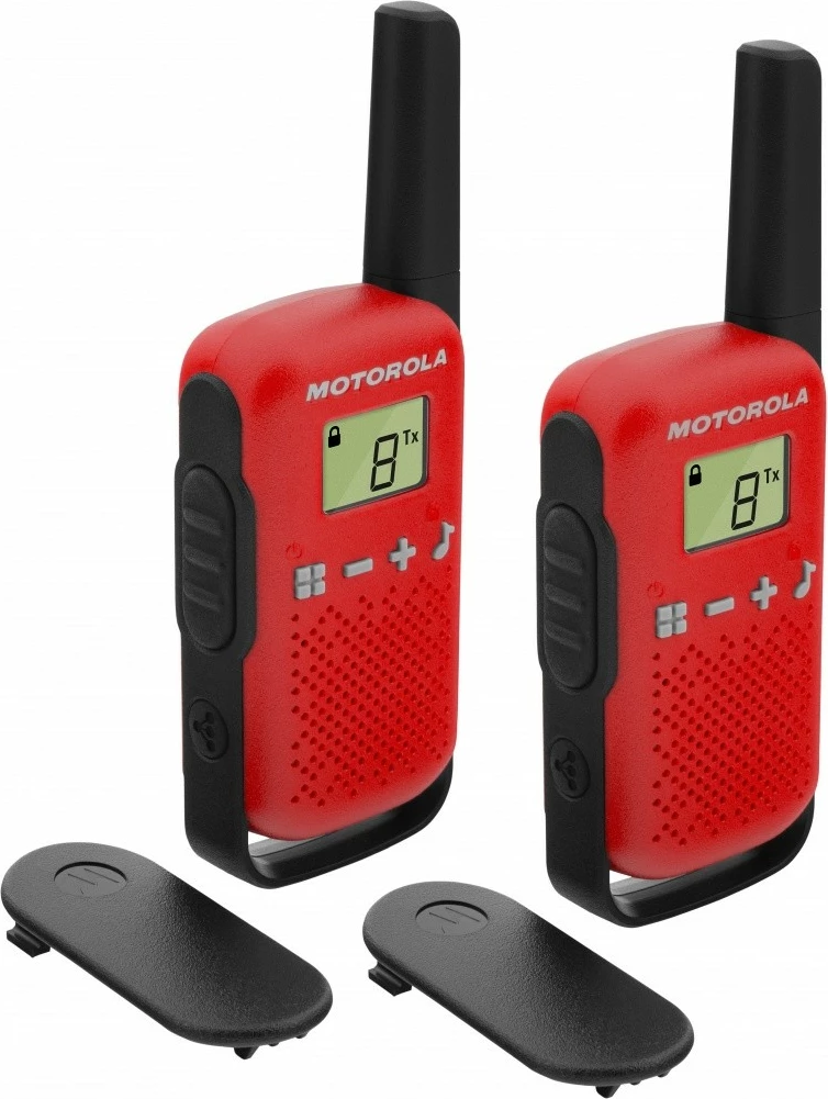 Set radiotelefonësh Motorola TLKR T42, 2 copë, Kuq