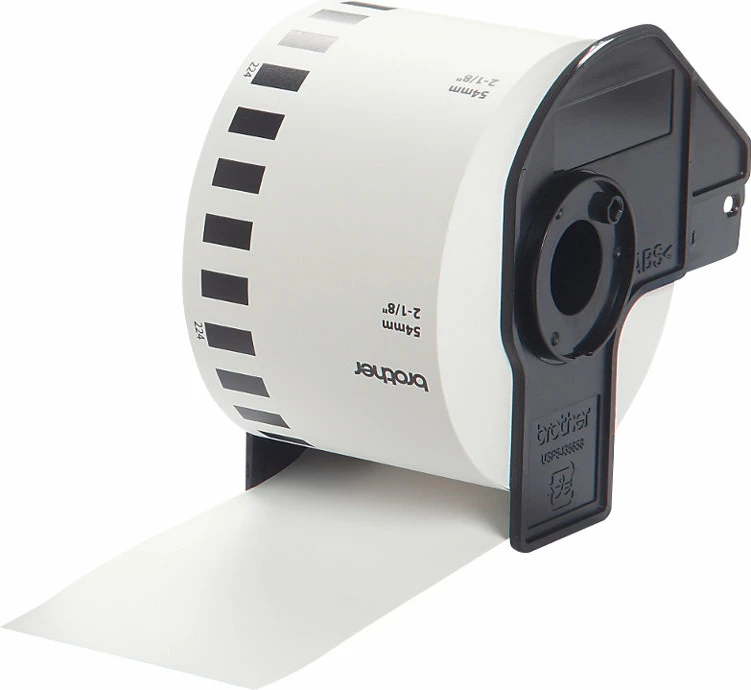 Rrolë etiketa Brother DK-N55224, 54mm, 30.5m, e bardhë me të zezë