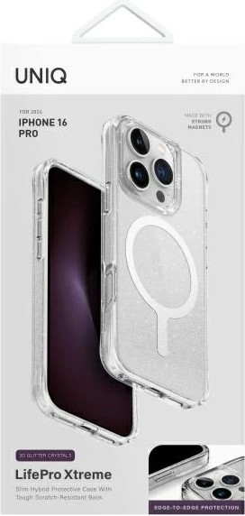 Mbështjellës UNIQ LifePro Xtreme Magclick për iPhone 16 Pro, Transparent