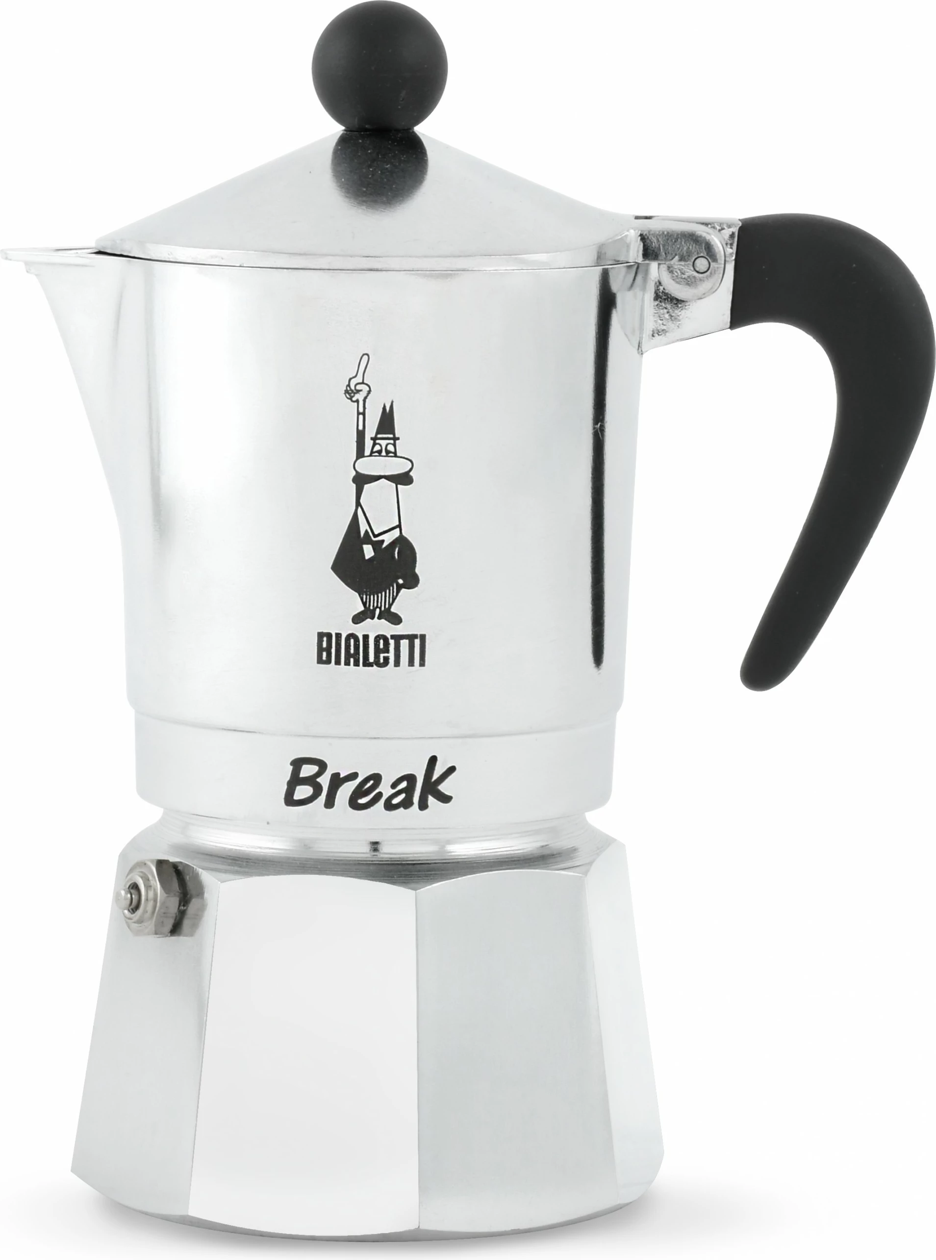 Moka pot Bialetti Break 1TZ, 1 filxhan, alumin, argjendtë