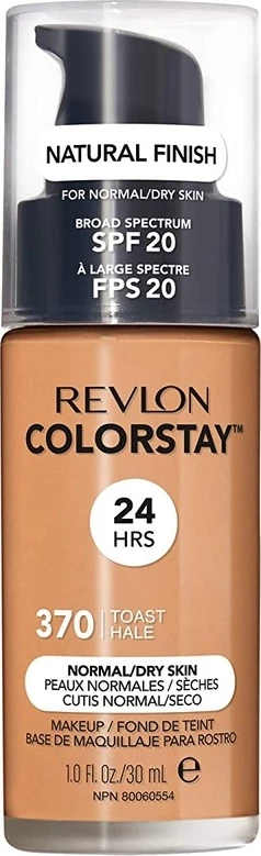 Fondatinë Revlon ColorStay për lëkurë normale dhe të thatë SPF20 370 Toast 30ml