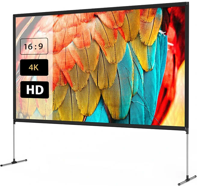 Ekran portativ për projektor BlitzWolf BW-VS6, 80 inç, 4K, me qëndrim, i bardhë