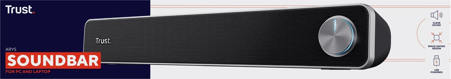 Bokse Trust Arys, 2.0 kanale, 6 W, Të zeza