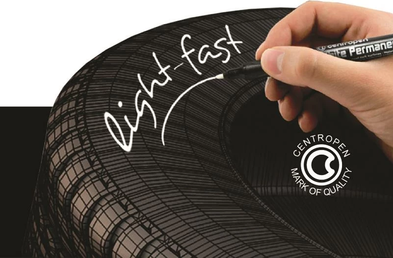 Markerë permanent Centropen 1.2mm, i bardhë