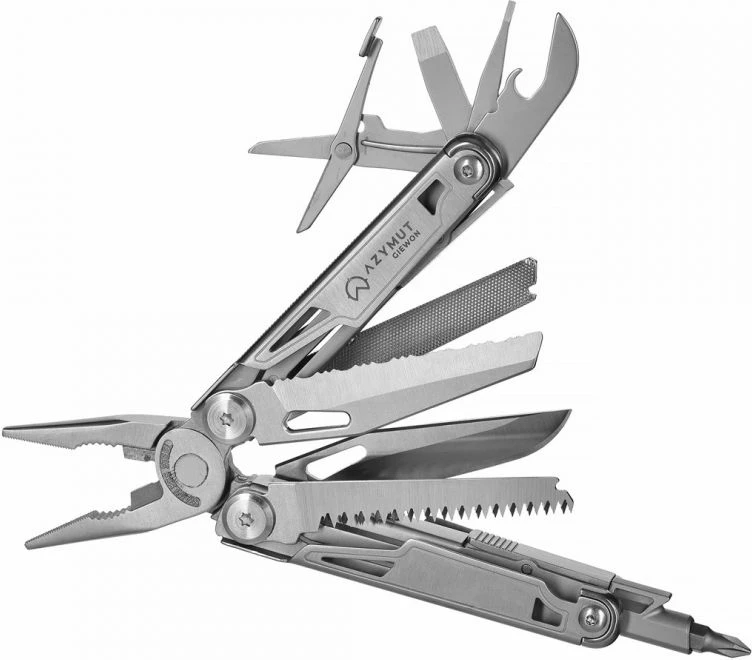 Multitool Azymut për turizëm, çelik