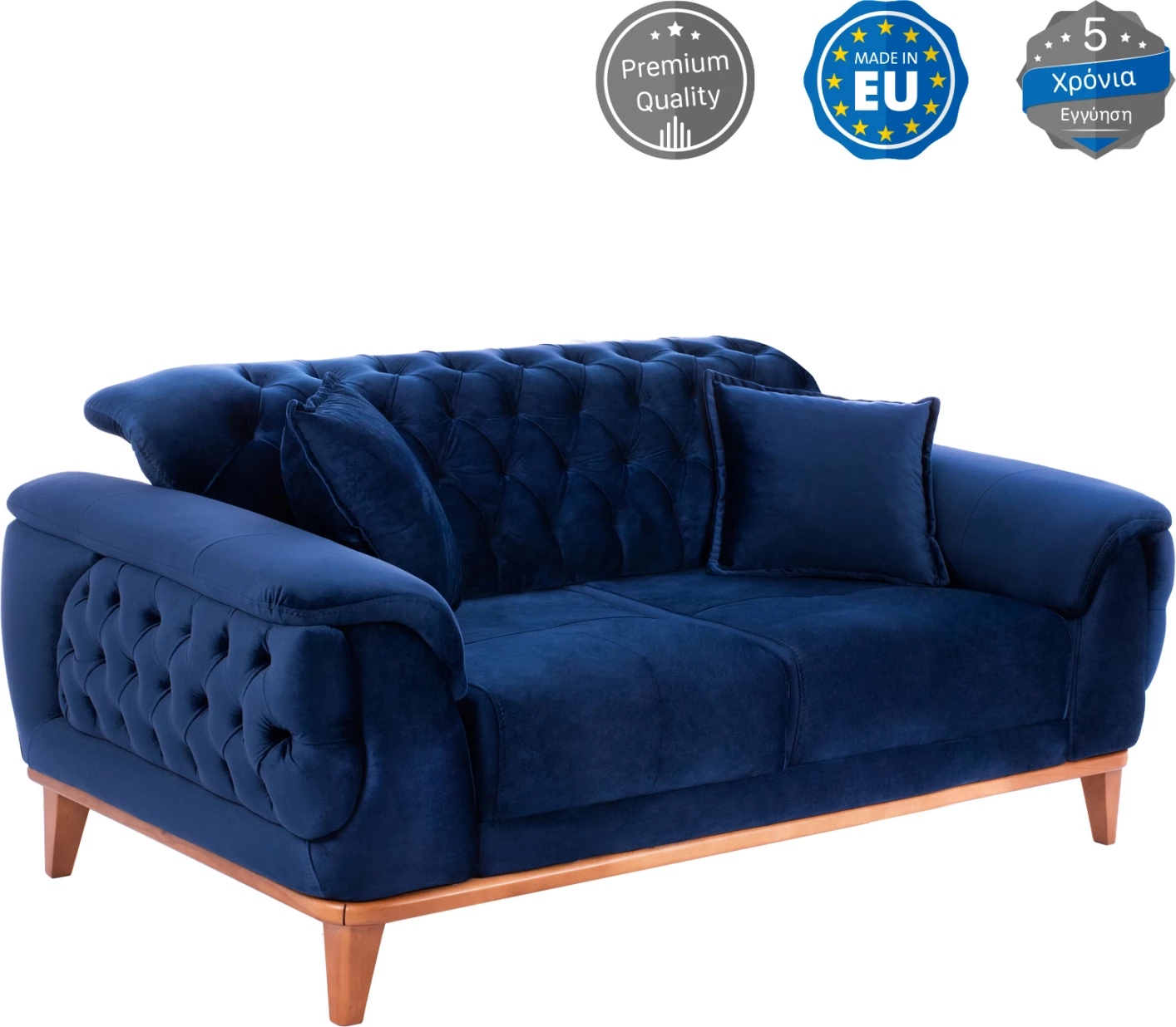 Divan 2-vendësh që bëhet shtrat, ngjyrë blu, FH3250.18