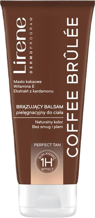 Balsam për trup për femra Lirene Perfect Tan Tanning Body Care Balm Coffee Brulee, 200ml