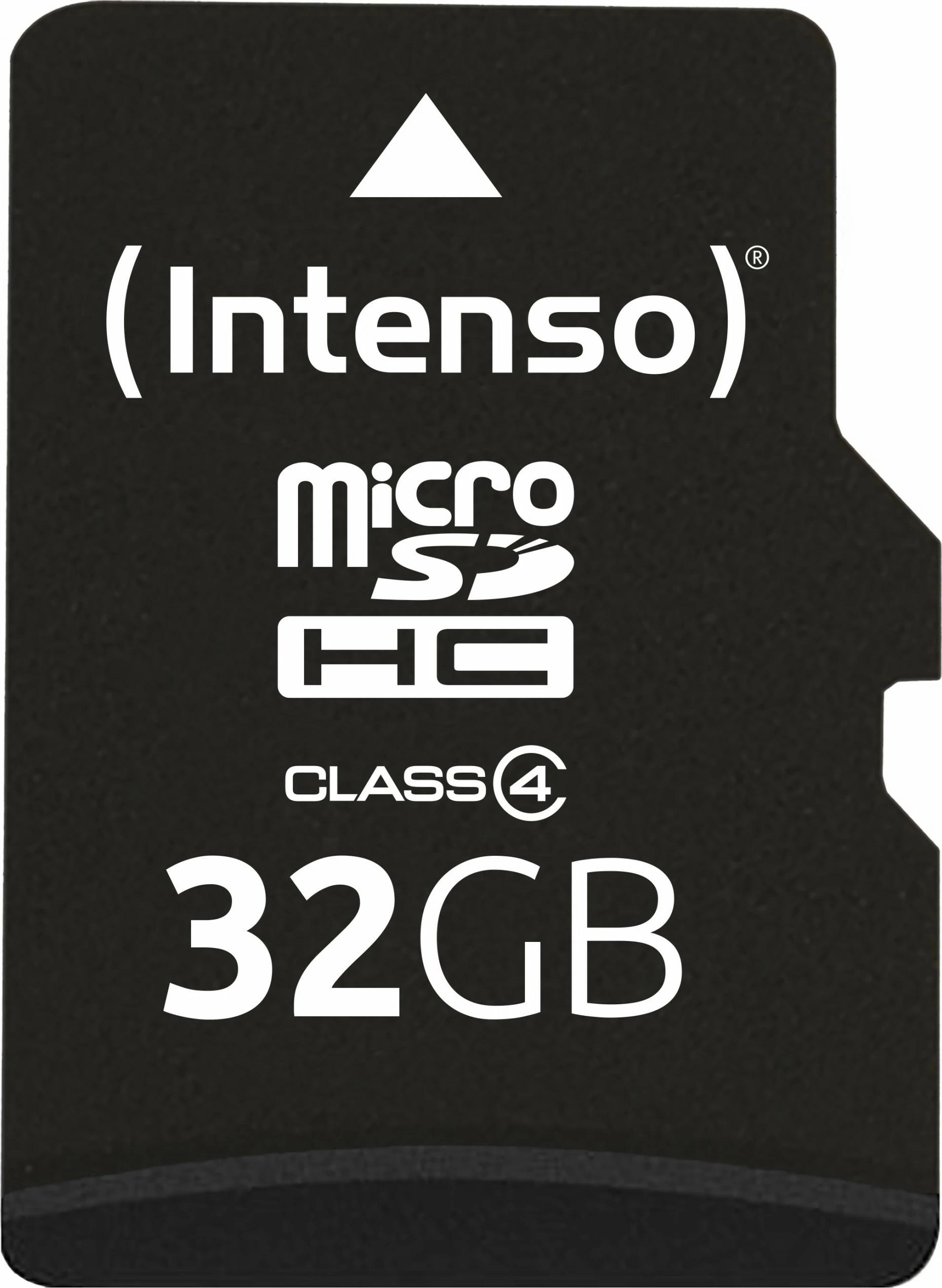 Kartelë memorie Intenso MicroSDHC 32GB Class 4, me SD adapter, e zezë