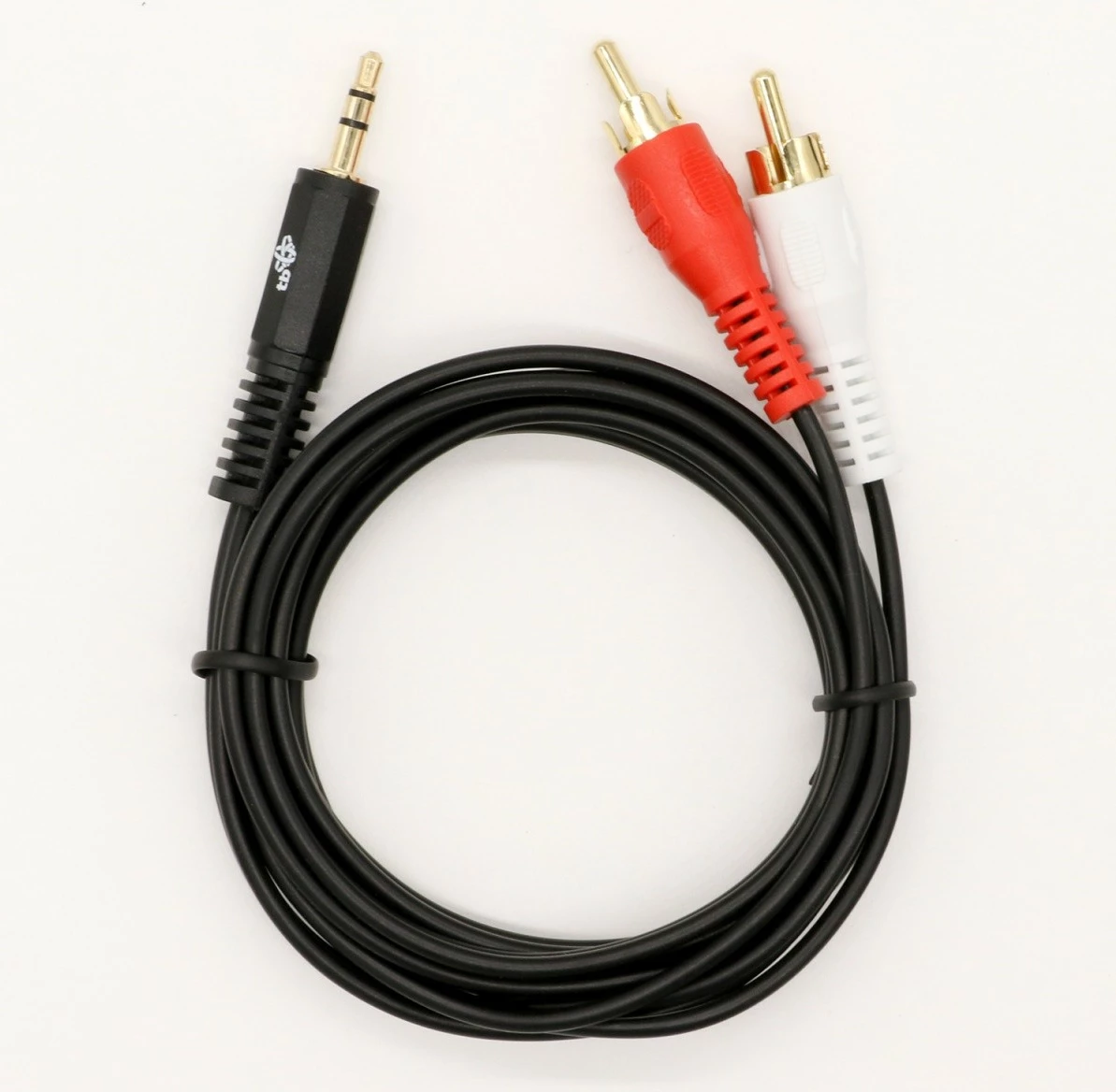 Kabllo audio TB AKTBXAJ2RCA150B, 3.5mm minijack në 2x RCA, 1.5m, e zezë
