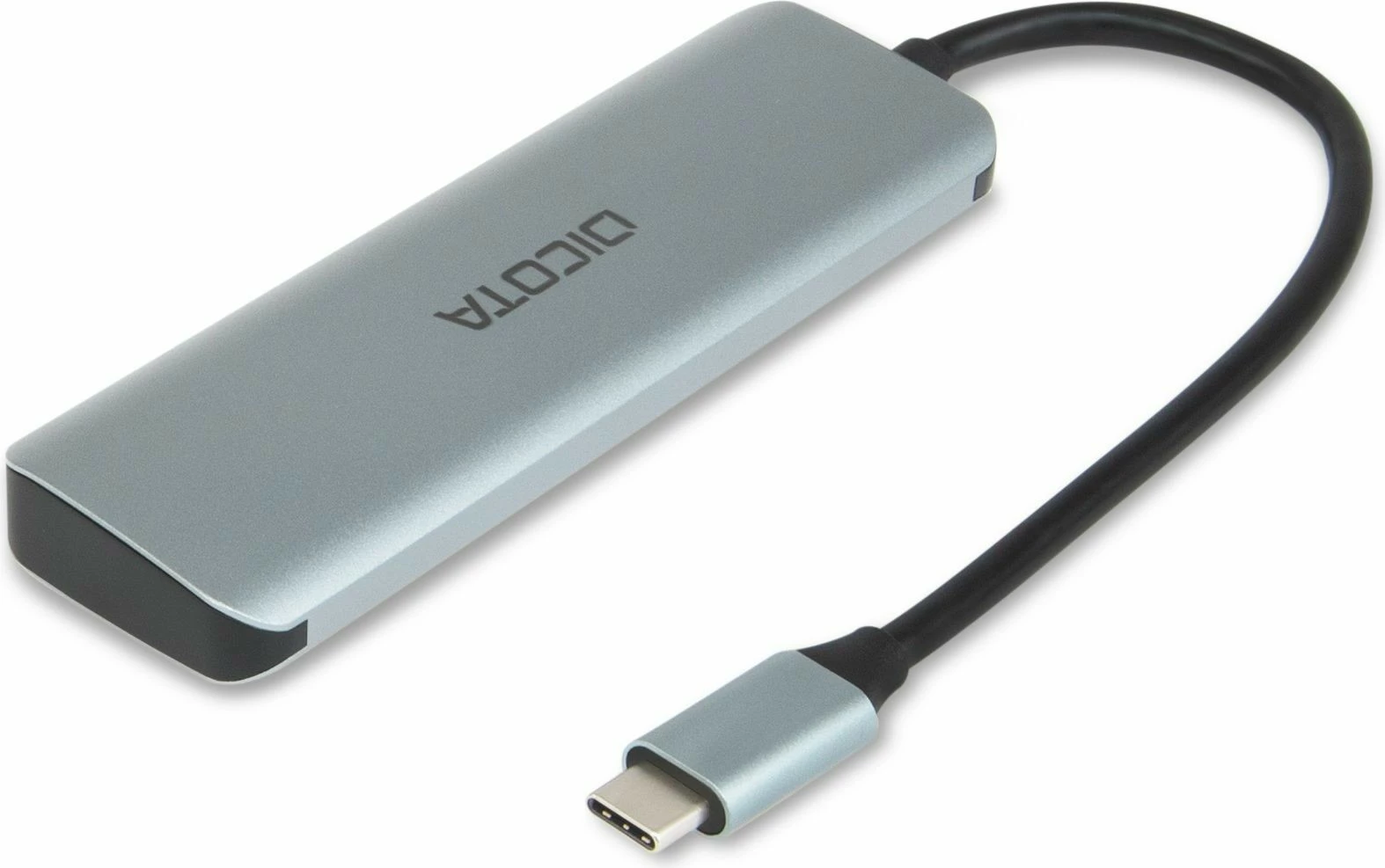 Hub DICOTA D32061, USB Type-C, 10000 Mbit/s, Argjendtë