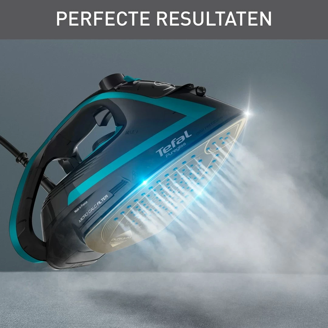 Hekur Tefal Puregliss FV8066, 3000 W, Zi, Kaltër