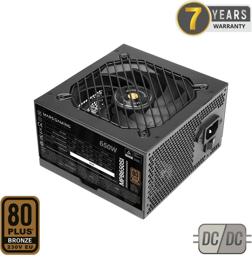 Kasë energjie AeroCool Tacens Mars MPB650SI, 650W, 80 PLUS Bronze, e zezë