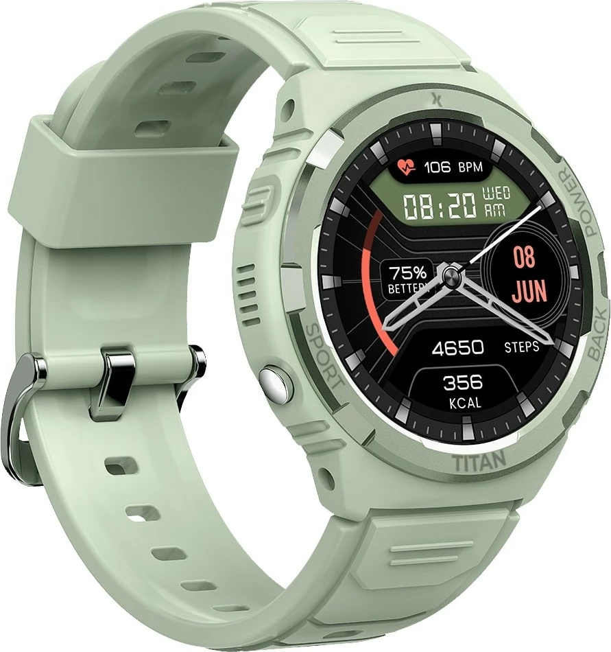 Smartwatch Maxcom FW100 Titan Valkiria, 1.3" AMOLED, 64 MB, Mint