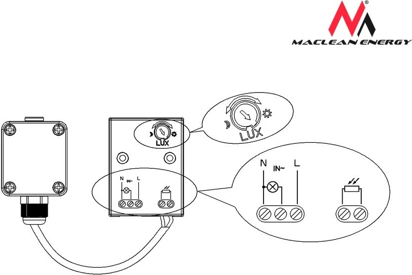 Sensor zmbrapsje dritës Maclean MCE35, 2300W, i bardhë, për jashtë