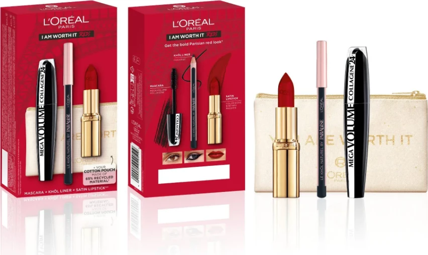 Set grimi L'Oréal Paris Look On The Go I am Worth It Reds
