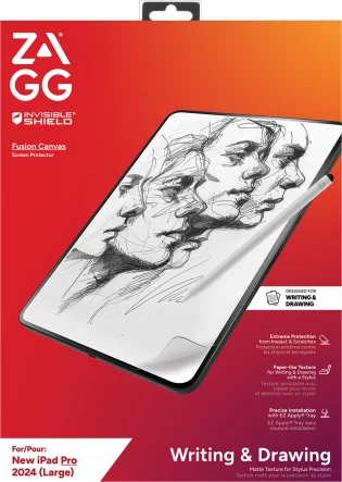 Mbrojtës ekrani Zagg InvisibleShield Fusion Canvas për iPad Pro 13" 2024, antibakterial, imitues letre