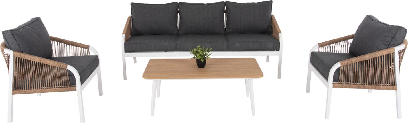 Set ulëse për kopsht MAERLY FH6056.01, 4 pjesë, i bardhë/antracit