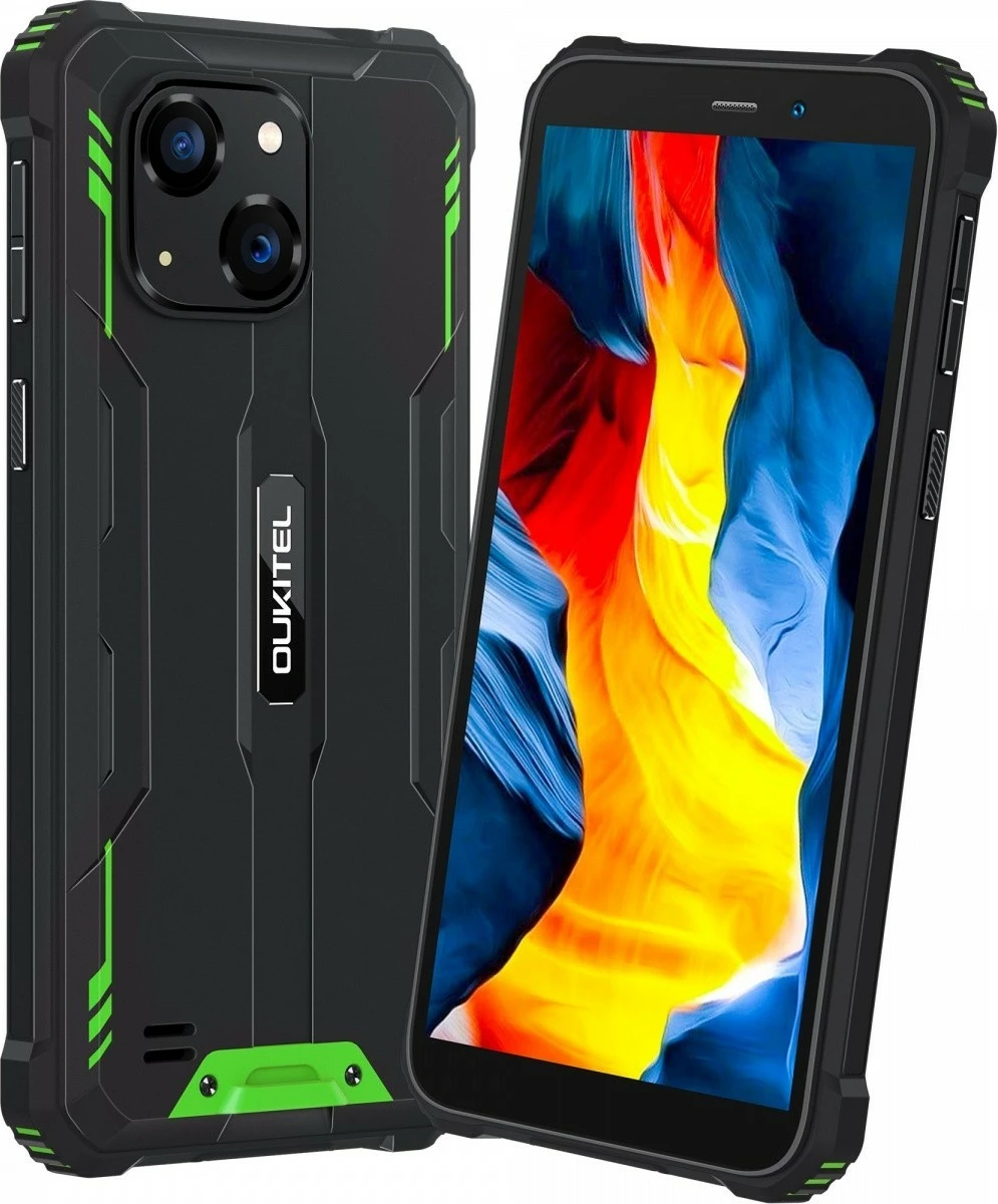 Celular Oukitel G2, 6", 4/64GB, Android 14, IP69K, Gjelbër