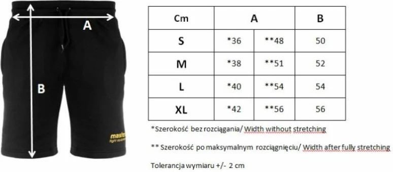 Shorce për meshkuj Masters, të zeza