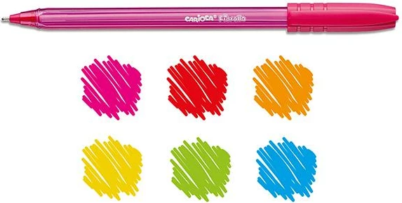 Markerë Carioca Fiorella, set prej 6 copë, ngjyra fluo