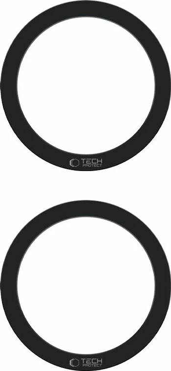 Set unazash MagSafe Tech-Protect MMP-110 2in1 për mbështjellës celulari, e zezë, 2 copë