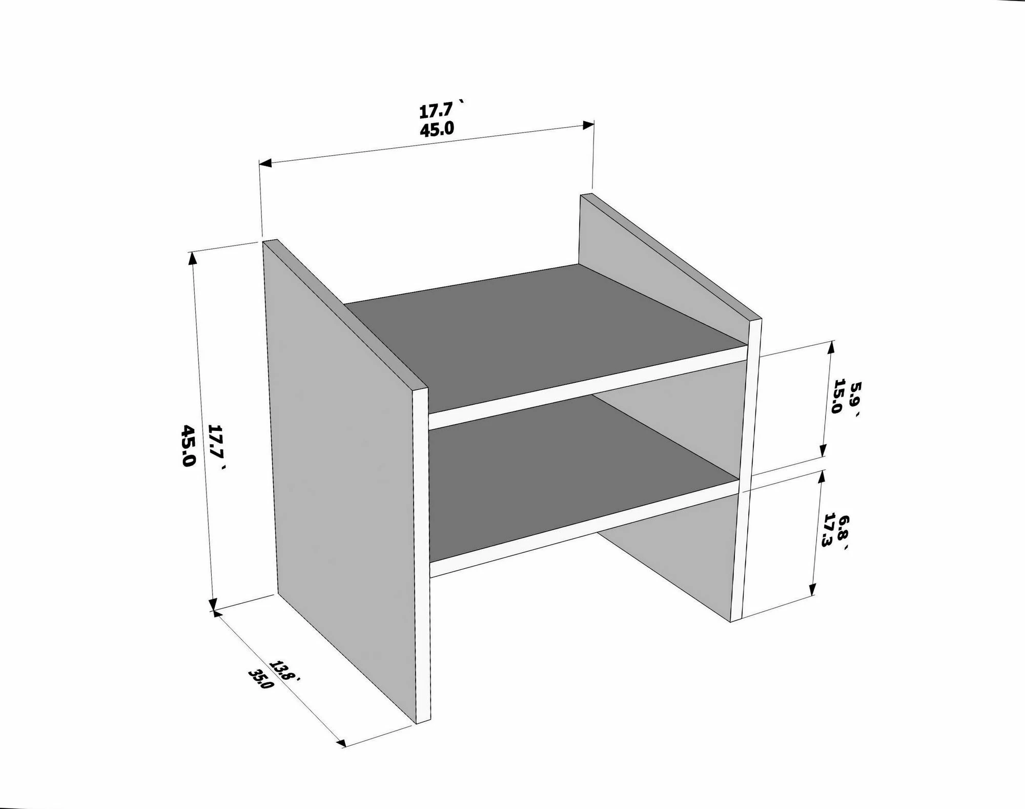 Komodinë nate Skye Decor, Adin, e bardhë, Ephesus
