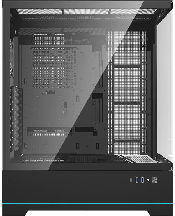Kasë Darkflash DY451L, Big Tower, pa ventilatorë, ATX, xham i temperuar, e zezë