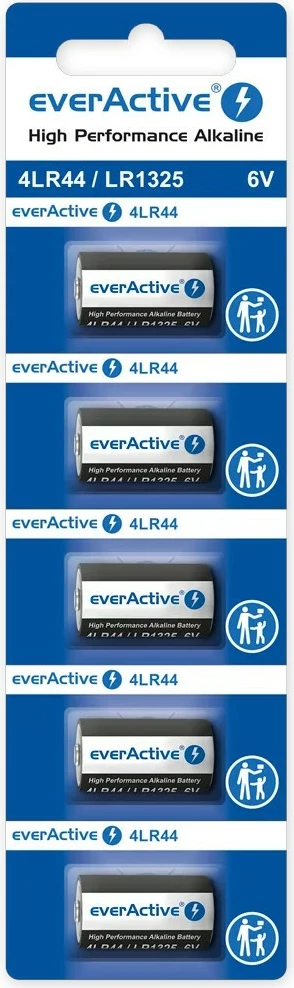 Bateri alkaline everActive 4LR44/LR1325/544A, 6V, pako 5 copë