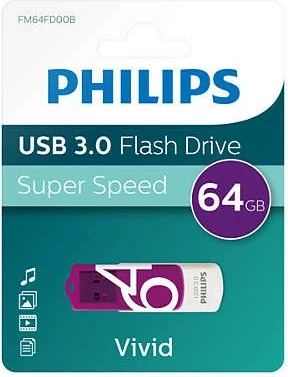 USB stick Philips Vivid Edition 64GB USB 3.0, Magic Purple