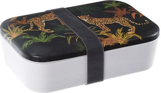 Enë ushqimi KOOPMAN 19x13x8cm me rrip elastik, Leopard