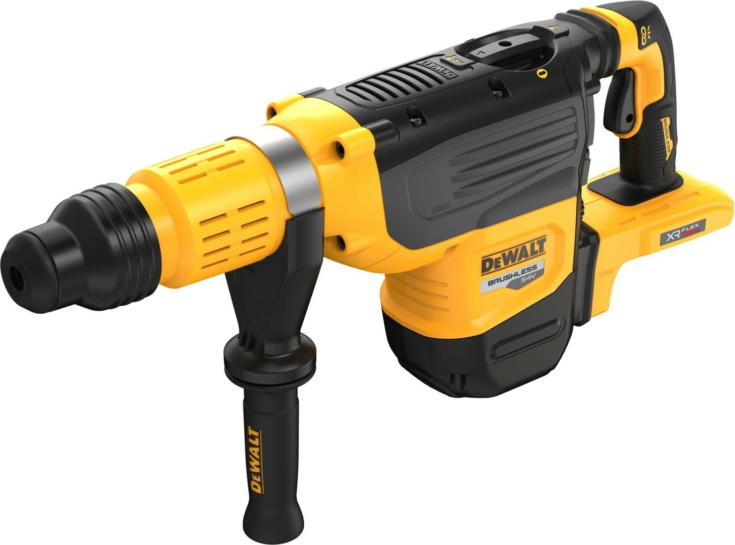 Pistol grip drill DeWALT XR Flexvolt, brushless, 9Ah, SDS Max, zi/verdhë