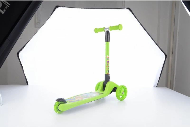 Trotinet për fëmijë Tempish, jeshile dhe rozë