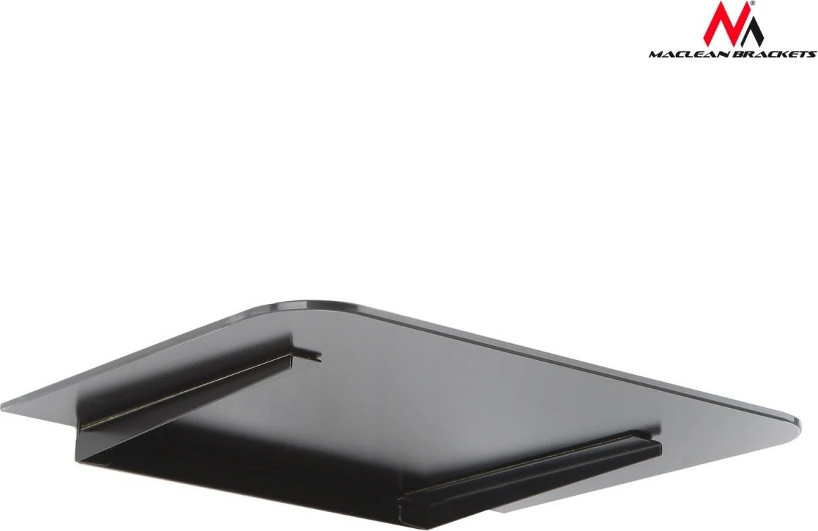 Raf muri për DVD Maclean MC-738, xham, 10kg, i zi