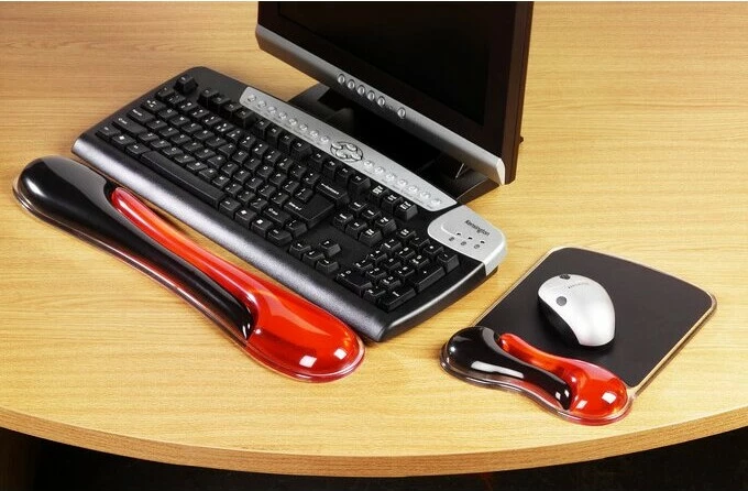 Mauspad Kensington Duo Gel, Mbështetës dore, E zezë/E kuqe