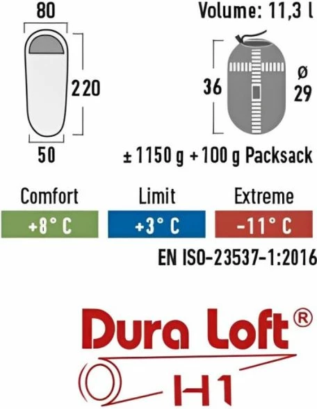 Thes gjumi High Peak, i kuq dhe i gjelbër