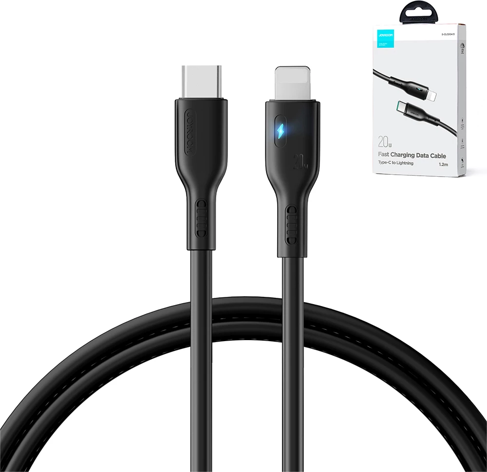 Kabllo Joyroom S-CL020A13, USB-C në Lightning, 2m, 20W, e zezë