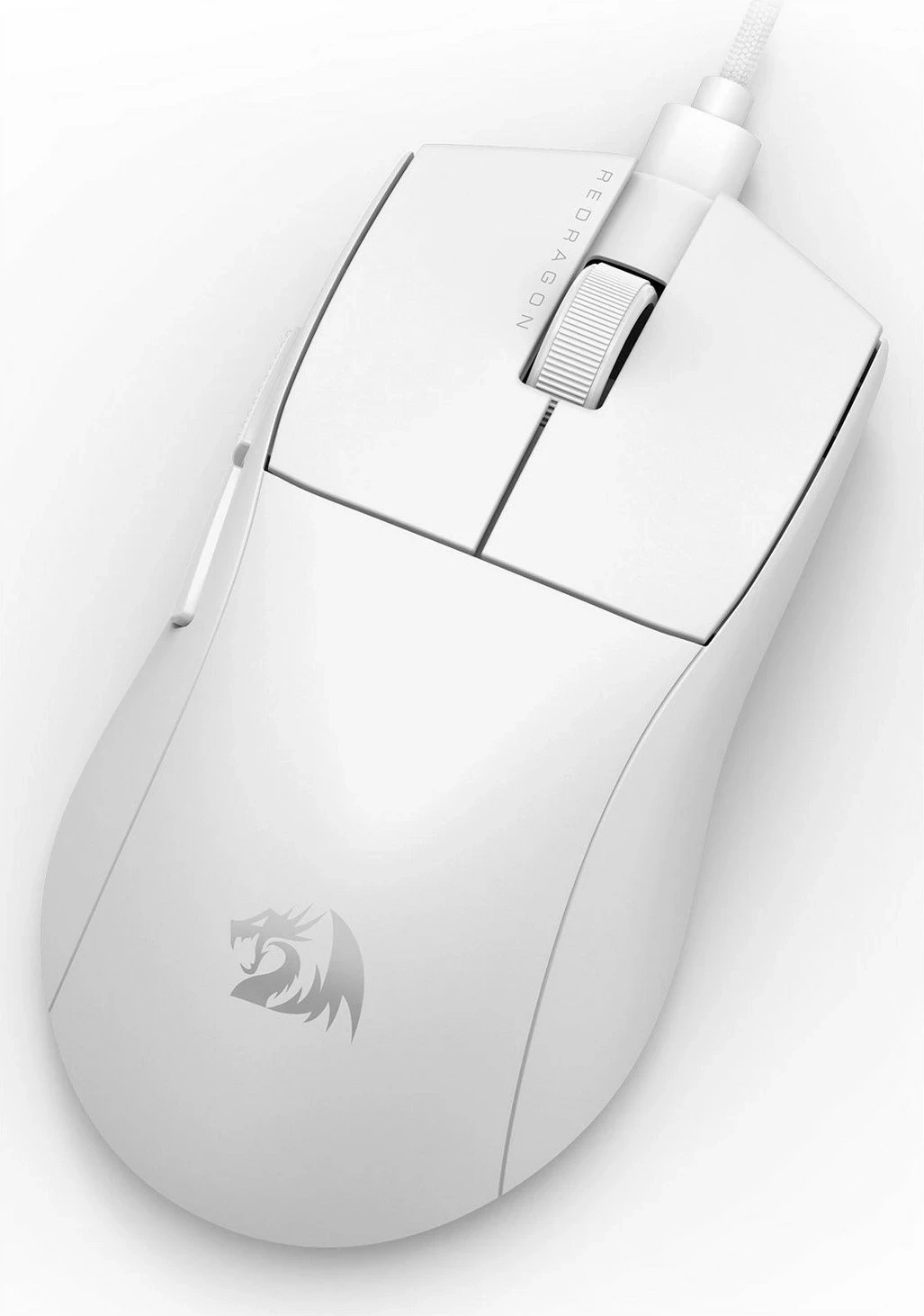 Maus Redragon M724W K1NG, laser, 12400 DPI, bardhë
