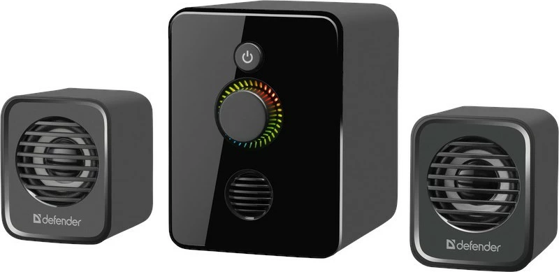 Kasë altoparlantësh Defender V12 2.1, 11W, USB, LED, e zezë