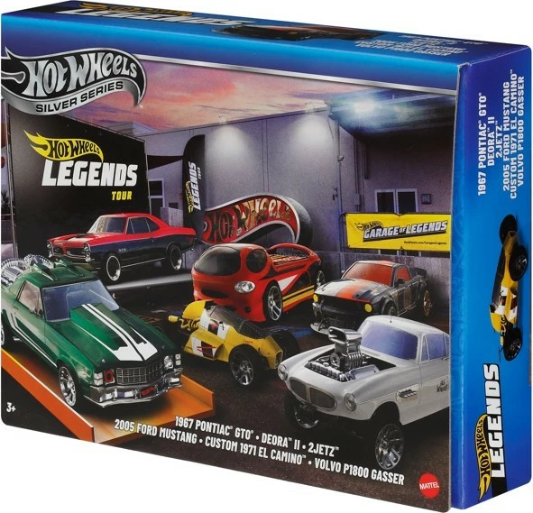 Set vetura lodër Hot Wheels Legends Multipack, 1:64, Metal, Multikolor, 6 copë
