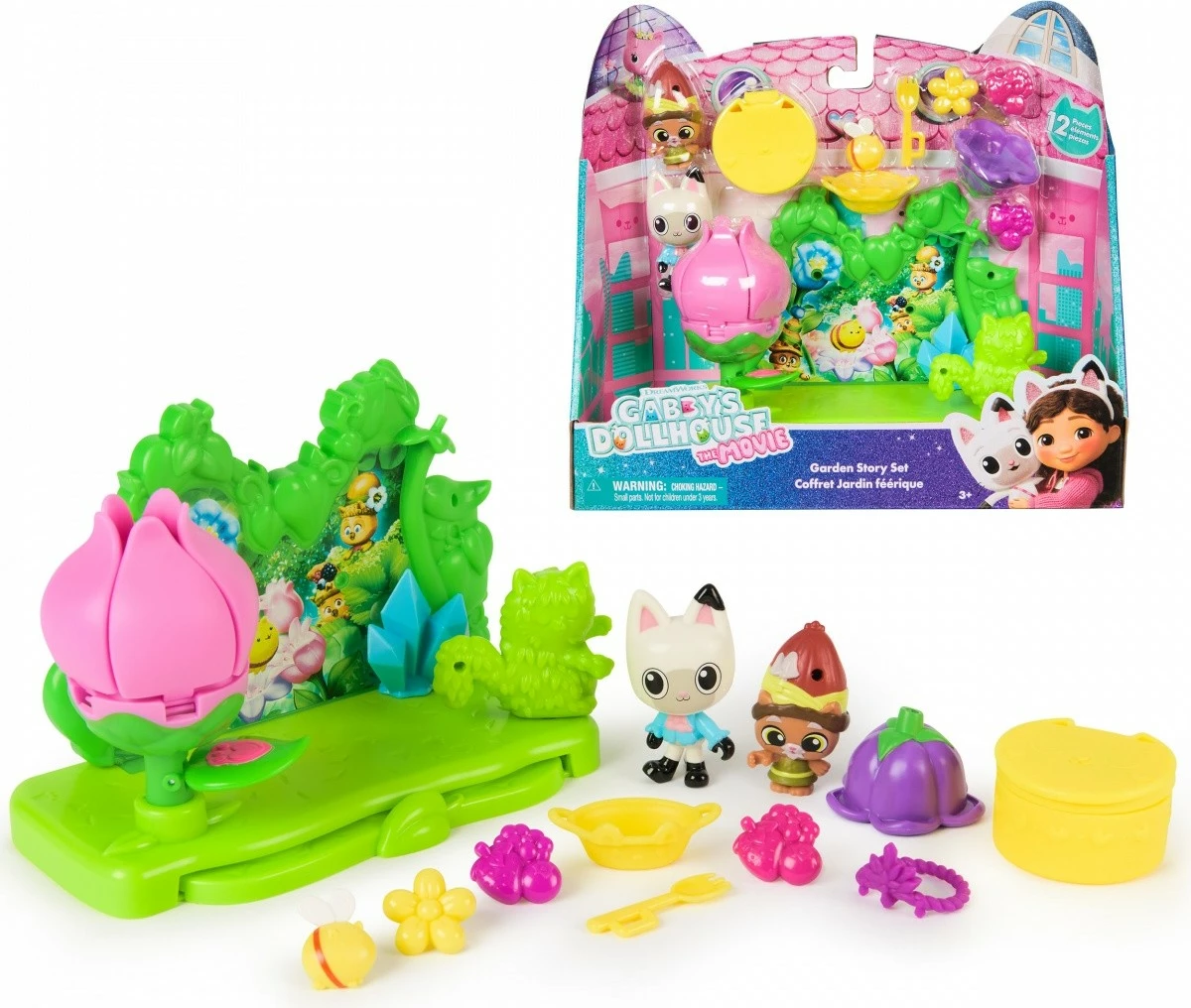 Set lodrash Gabby's Dollhouse Garden Story, Spin Master, 12 pjesë, plastikë, shumëngjyrësh