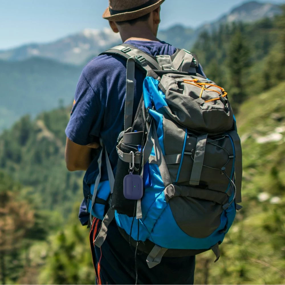 Mbështjellës Tech-Protect për AirPods Pro/Pro 2, silikon, me karabiner, rozë