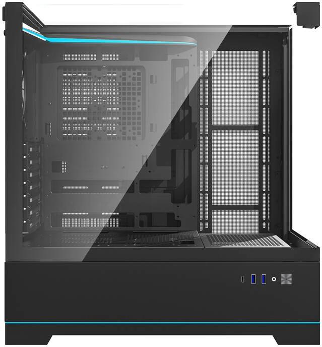 Kasë Darkflash DY450, ATX Mid Tower, pa ventilatorë, xham i temperuar, e zezë